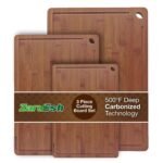 Bamboo Cutting Board Set of 3 | Durable Kitchen Chopping Boards | ZaruEsh